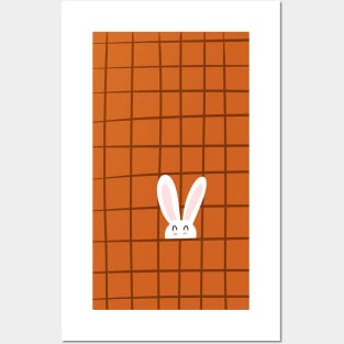 Rabbit in a grid Posters and Art